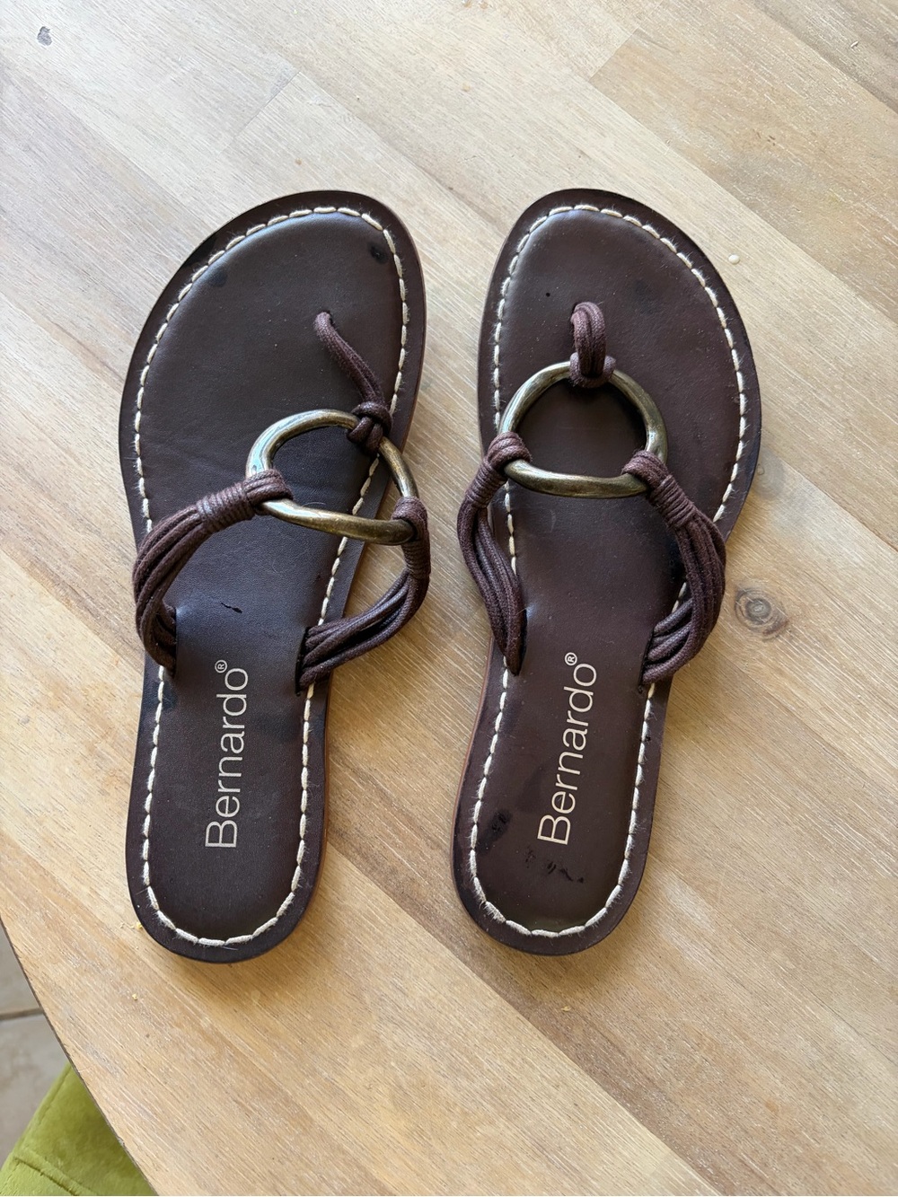 Vintage brown leather sandals - genuine leather, circa 2003, near perfect!